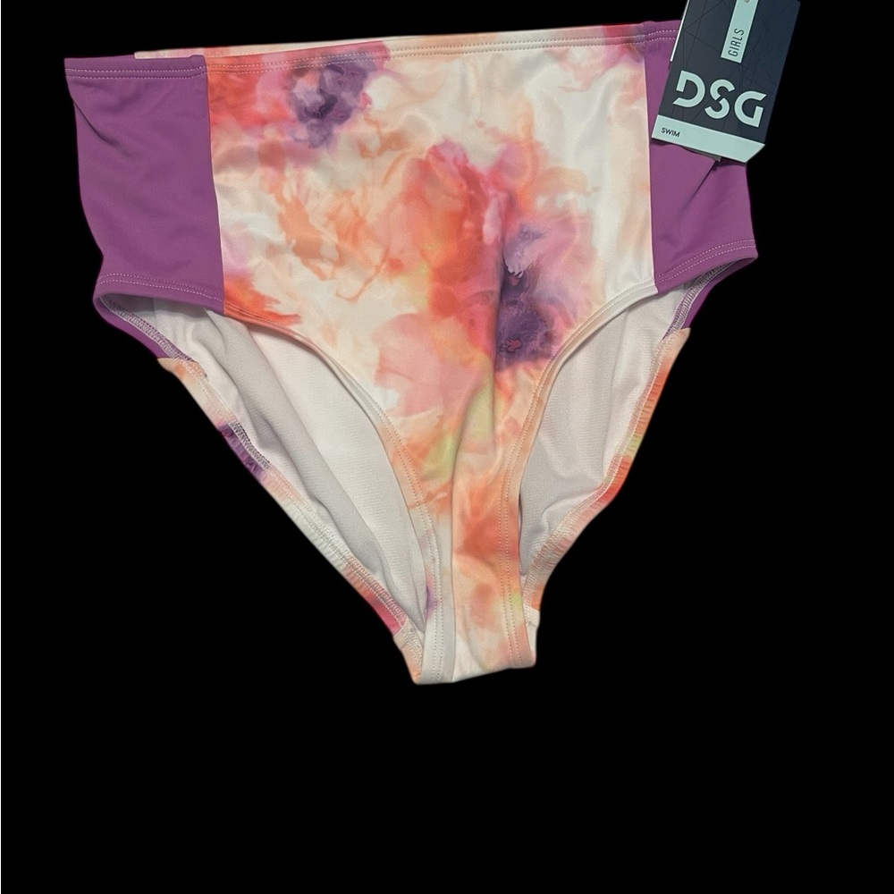 DSG High waisted swim bottoms Inky Overdye size xl (16) girls NWT